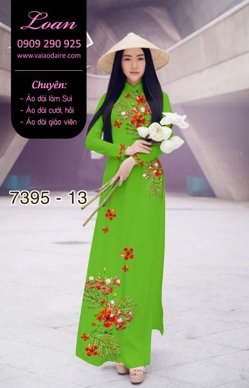 Vải áo dài hoa Phượng Vải áo dài hoa Phượng