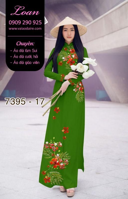 Vải áo dài hoa Phượng Vải áo dài hoa Phượng