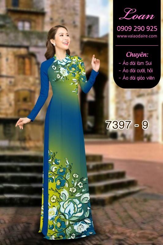 Vải áo dài hoa trên dưới Vải áo dài hoa trên dưới
