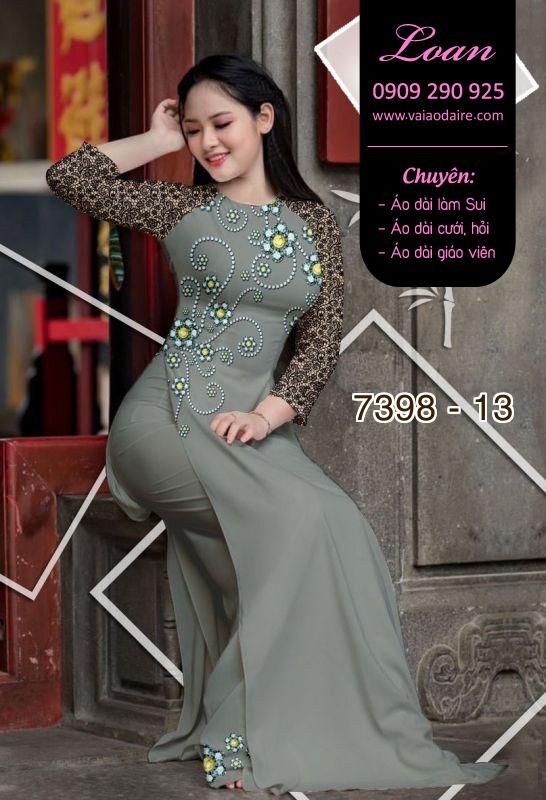 Vải áo dài hoa văn đá quí Vải áo dài hoa văn đá quí