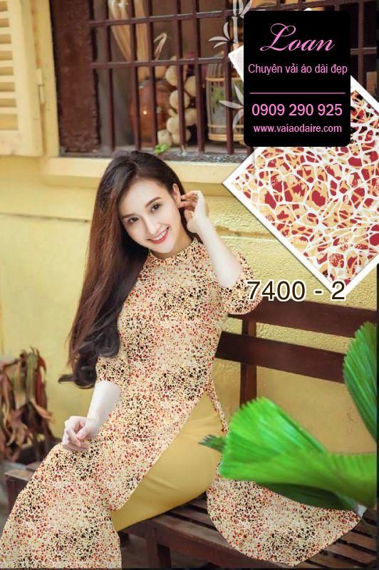 Vải áo dài hoa nhí