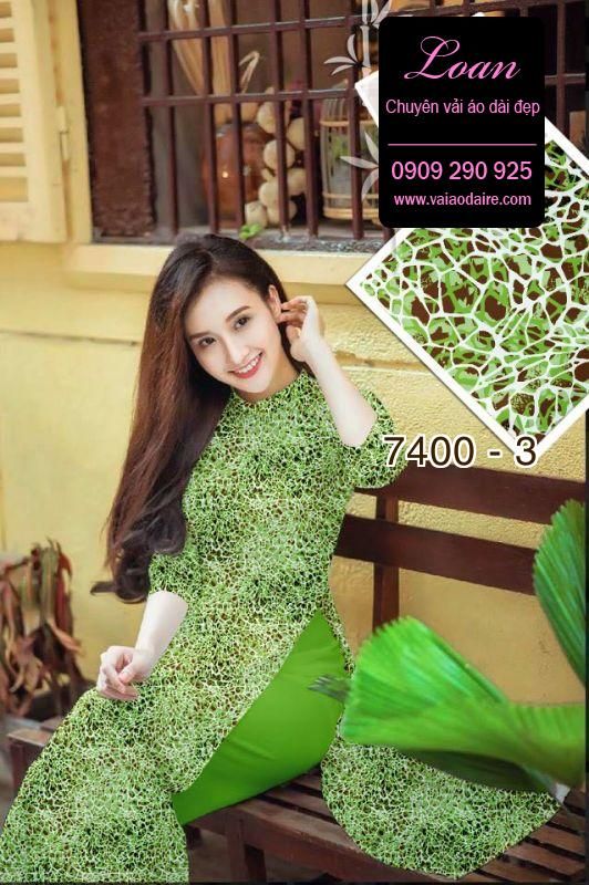 Vải áo dài hoa nhí
