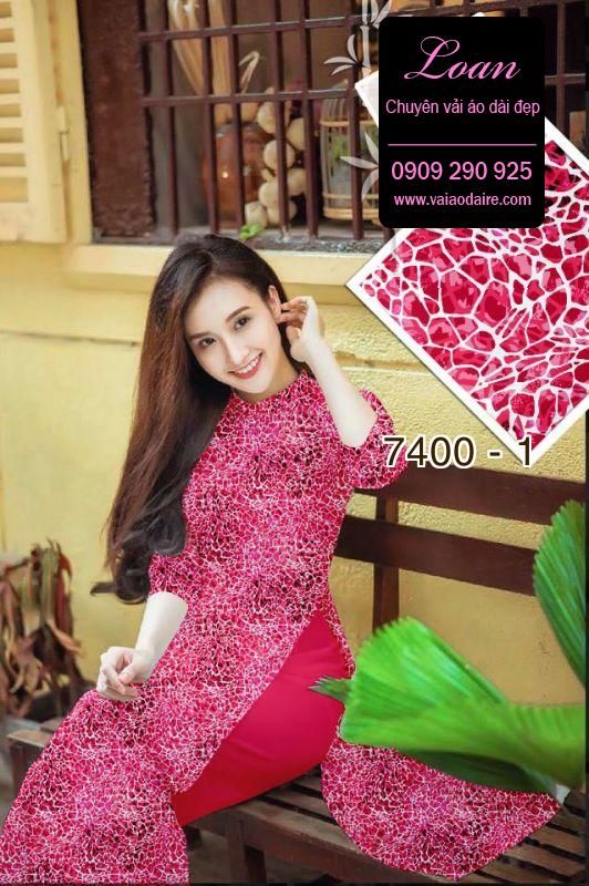Vải áo dài hoa nhí