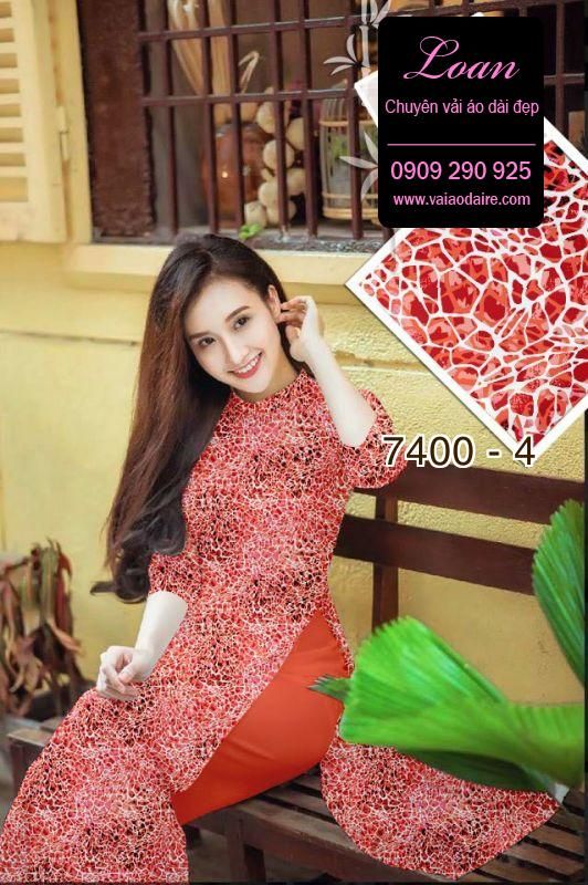 Vải áo dài hoa nhí