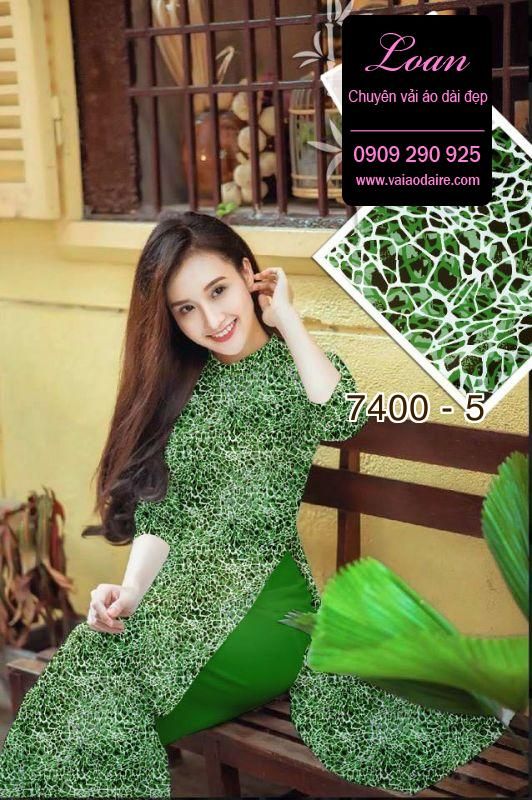 Vải áo dài hoa nhí