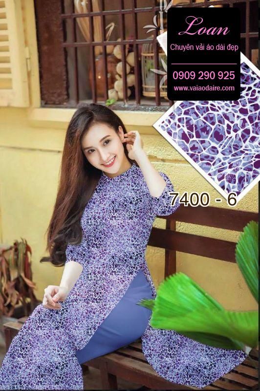 Vải áo dài hoa nhí