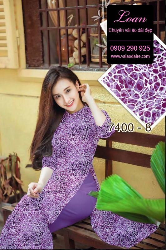Vải áo dài hoa nhí