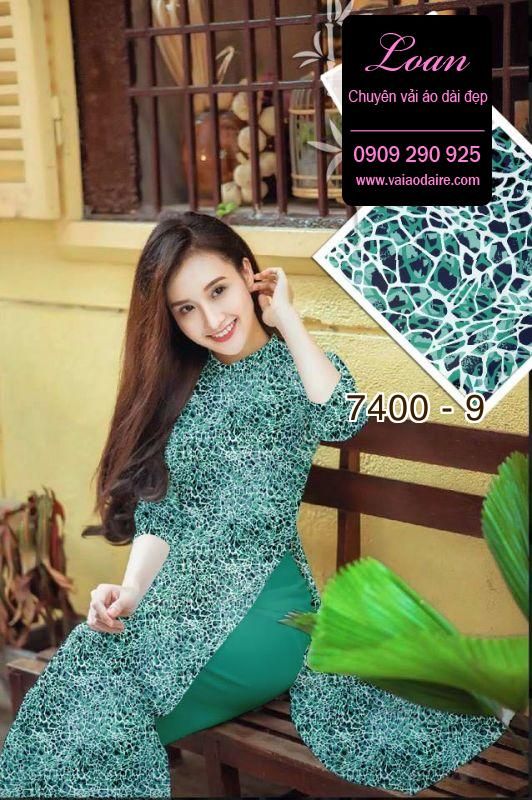 Vải áo dài hoa nhí