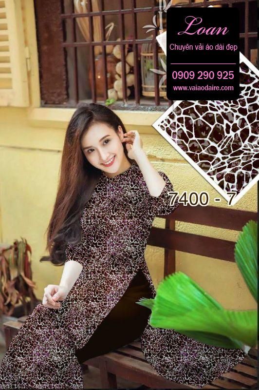 Vải áo dài hoa nhí