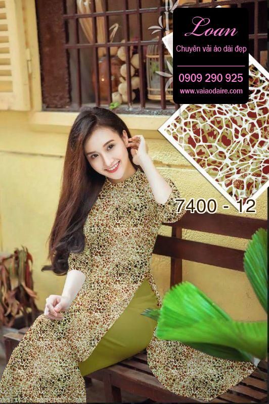 Vải áo dài hoa nhí