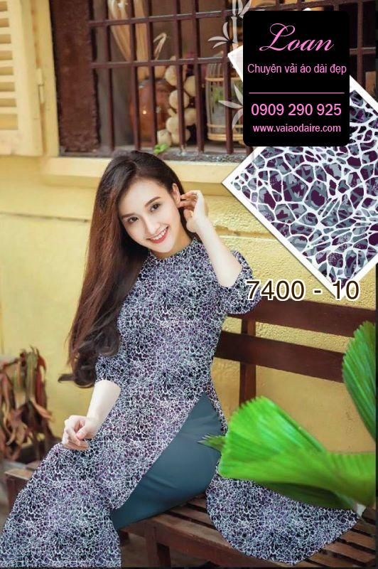 Vải áo dài hoa nhí