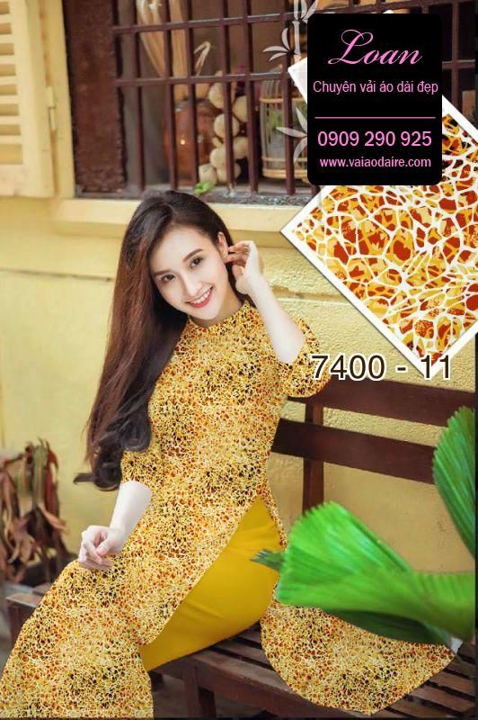 Vải áo dài hoa nhí