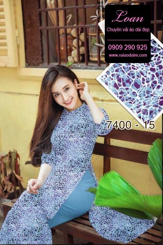 Vải áo dài hoa nhí