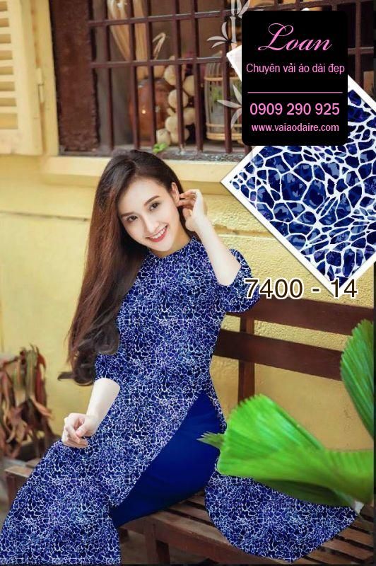Vải áo dài hoa nhí