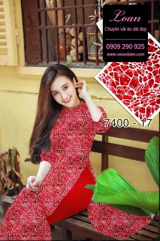 Vải áo dài hoa nhí