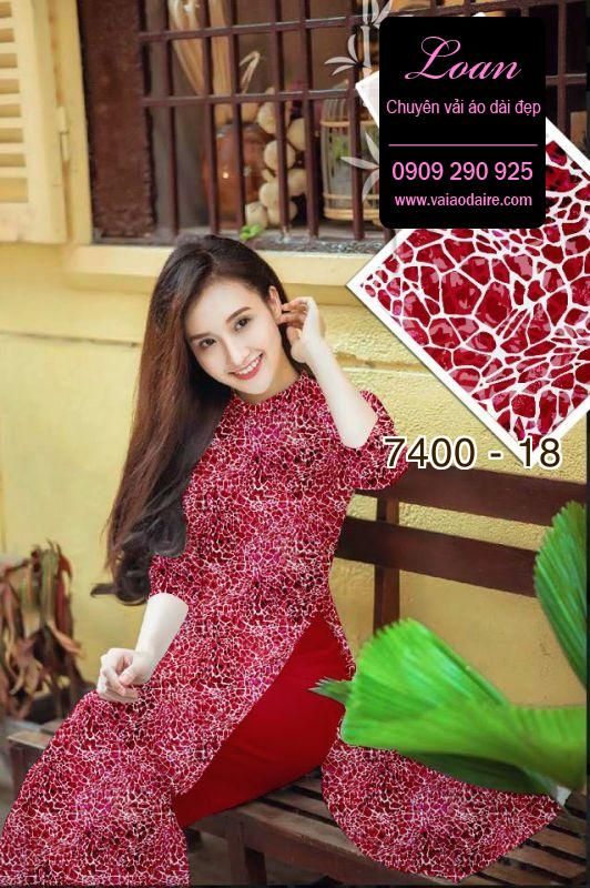 Vải áo dài hoa nhí