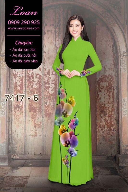 Vải áo dài hoa 3D Vải áo dài hoa 3D