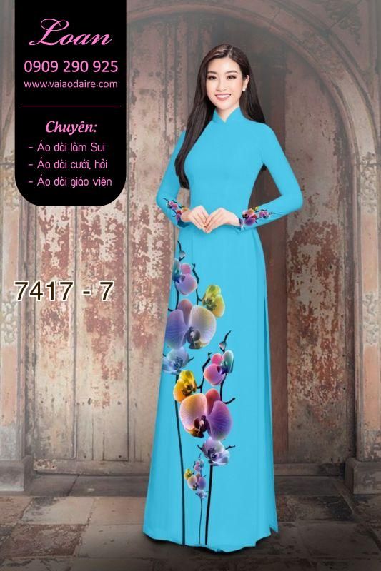 Vải áo dài hoa 3D Vải áo dài hoa 3D