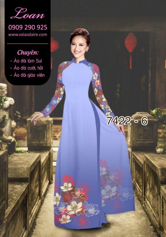Vải áo dài hoa 3D