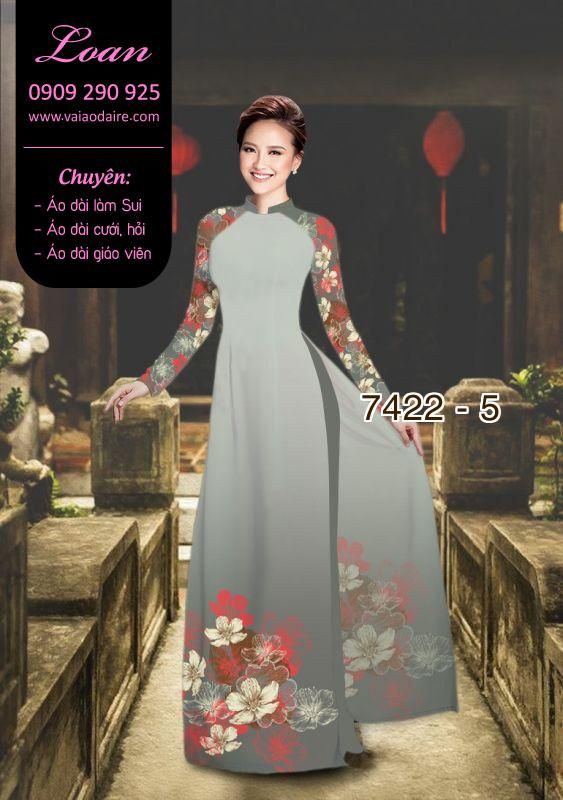 Vải áo dài hoa 3D