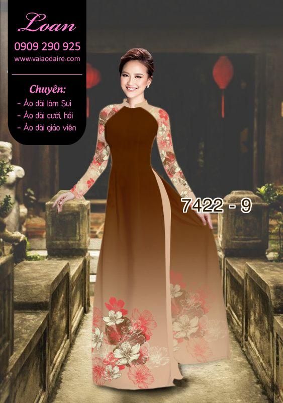 Vải áo dài hoa 3D