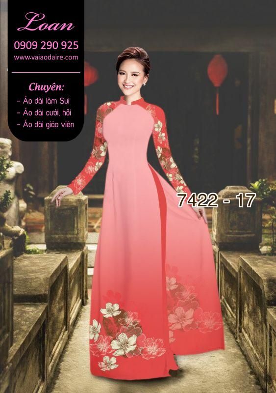 Vải áo dài hoa 3D