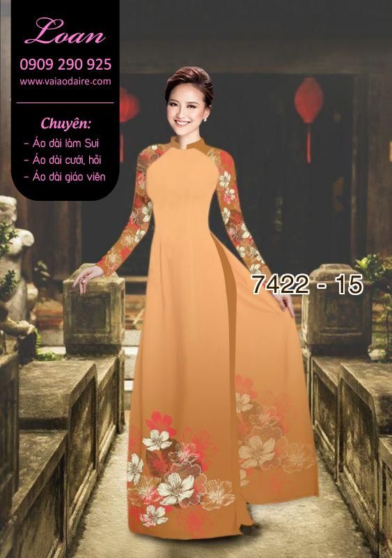 Vải áo dài hoa 3D