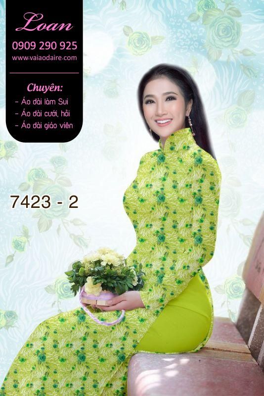 Vải áo dài hoa nhí