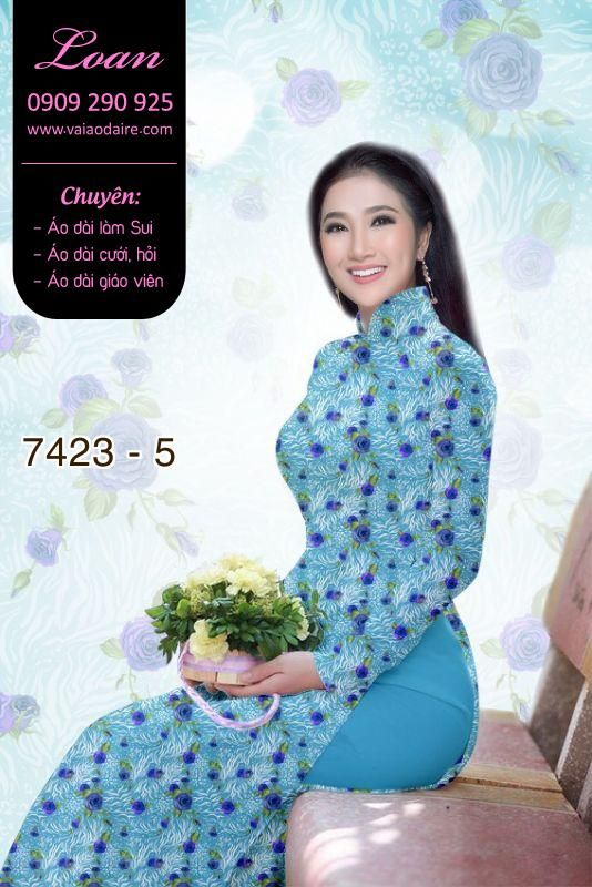 Vải áo dài hoa nhí