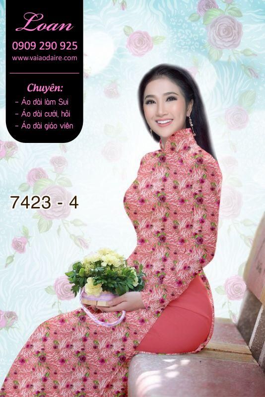 Vải áo dài hoa nhí