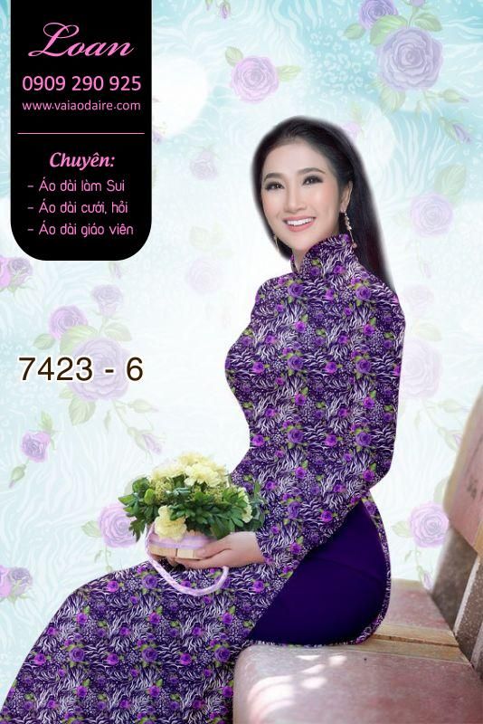 Vải áo dài hoa nhí