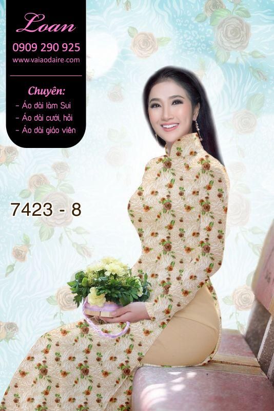 Vải áo dài hoa nhí