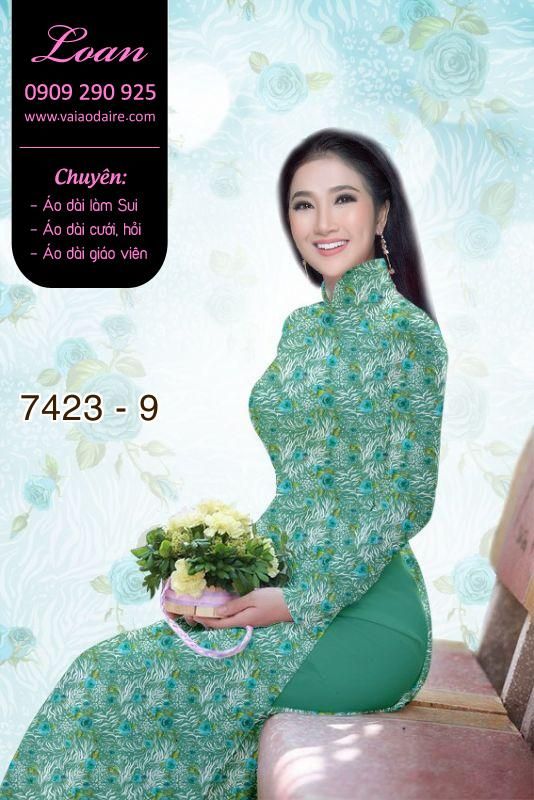 Vải áo dài hoa nhí