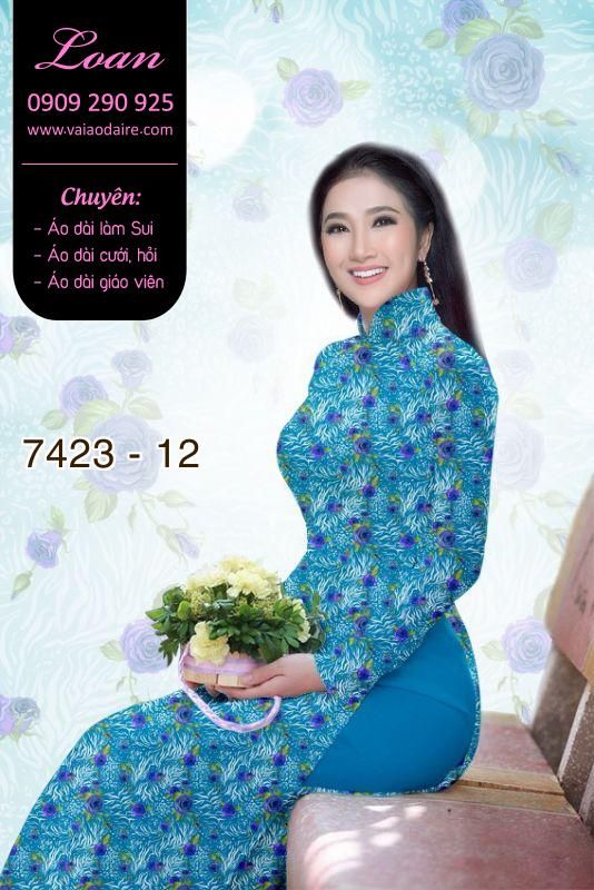 Vải áo dài hoa nhí