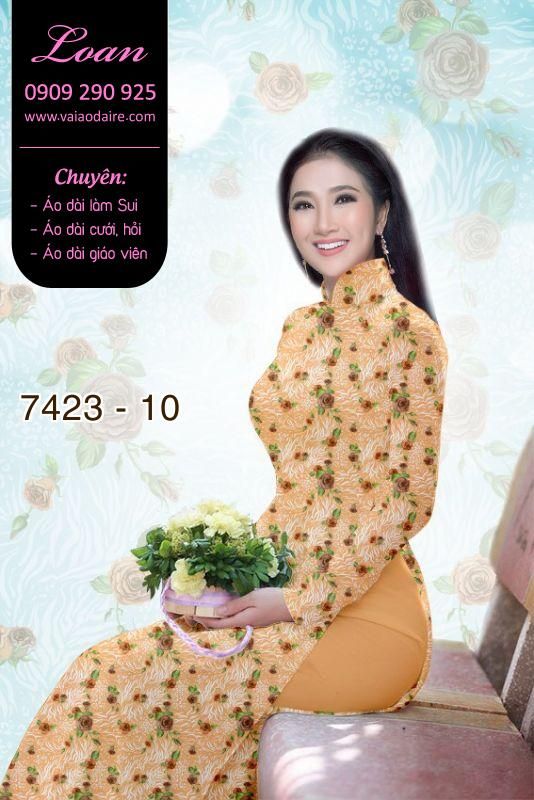 Vải áo dài hoa nhí