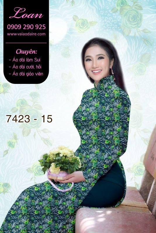Vải áo dài hoa nhí