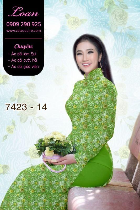 Vải áo dài hoa nhí
