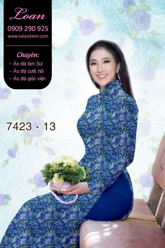 Vải áo dài hoa nhí