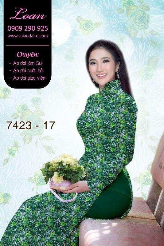 Vải áo dài hoa nhí
