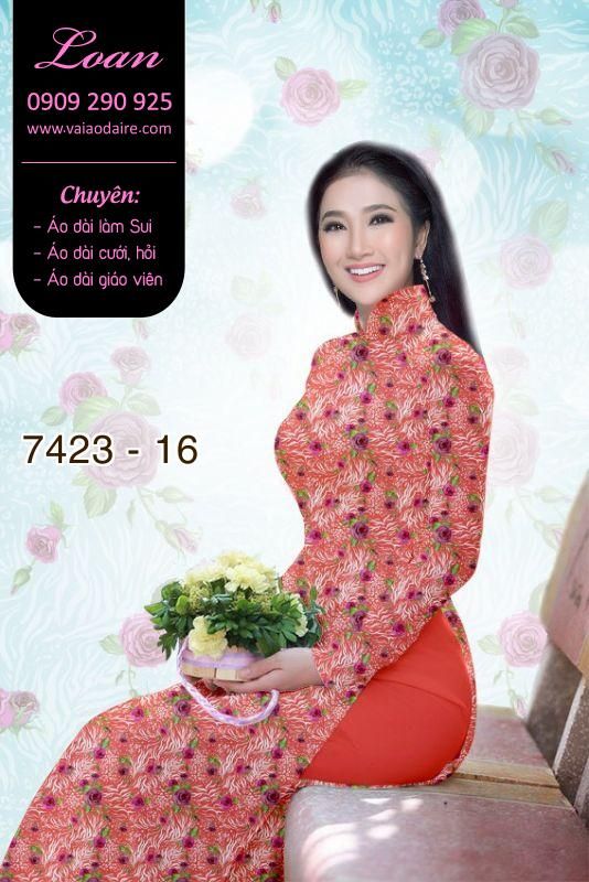 Vải áo dài hoa nhí