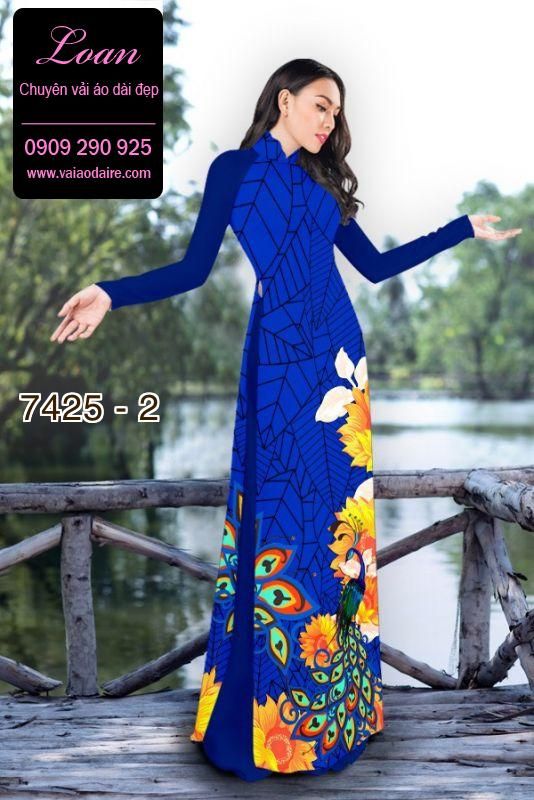 Vải áo dài hoa văn nguyên áo Vải áo dài hoa văn nguyên áo