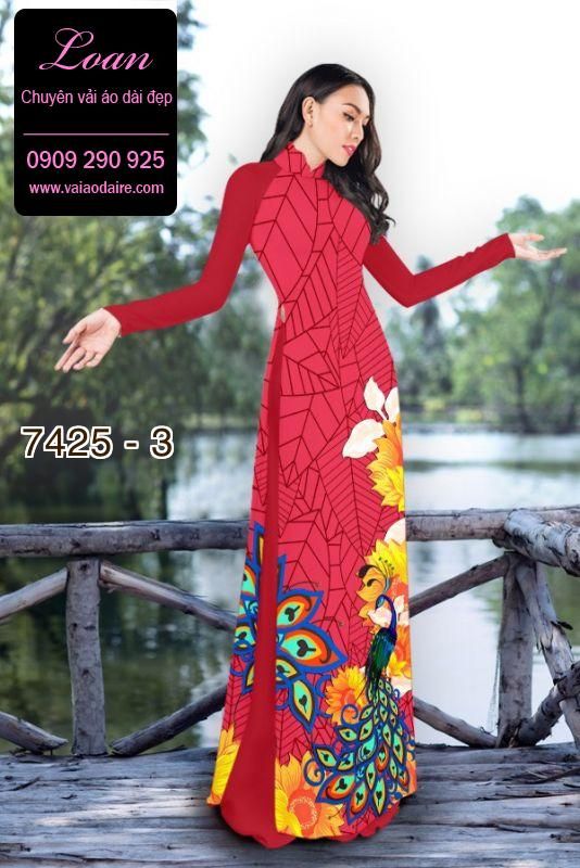 Vải áo dài hoa văn nguyên áo Vải áo dài hoa văn nguyên áo