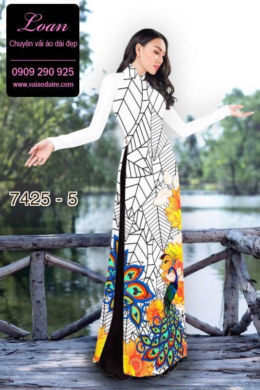 Vải áo dài hoa văn nguyên áo Vải áo dài hoa văn nguyên áo
