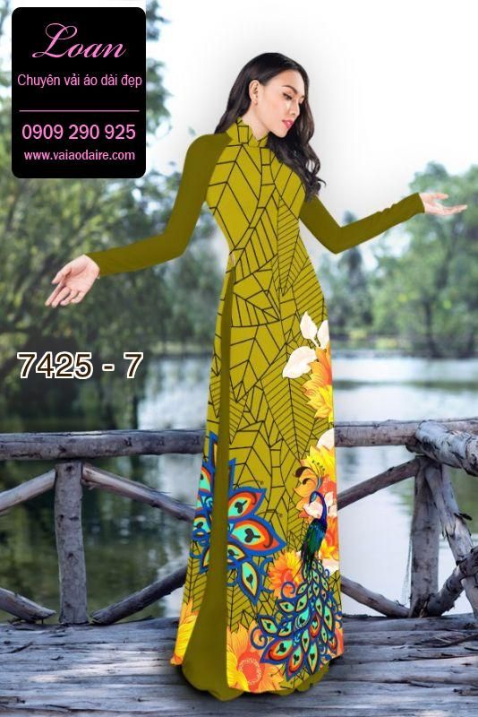 Vải áo dài hoa văn nguyên áo Vải áo dài hoa văn nguyên áo