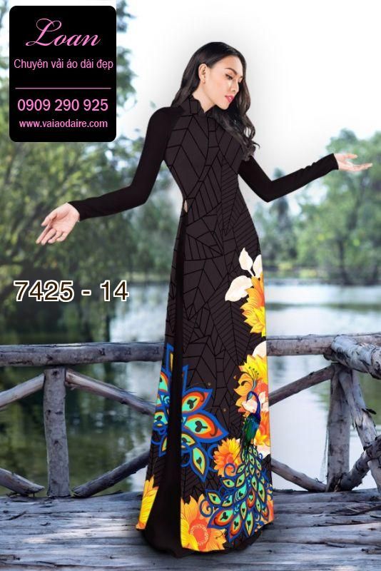 Vải áo dài hoa văn nguyên áo Vải áo dài hoa văn nguyên áo