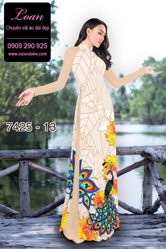 Vải áo dài hoa văn nguyên áo Vải áo dài hoa văn nguyên áo