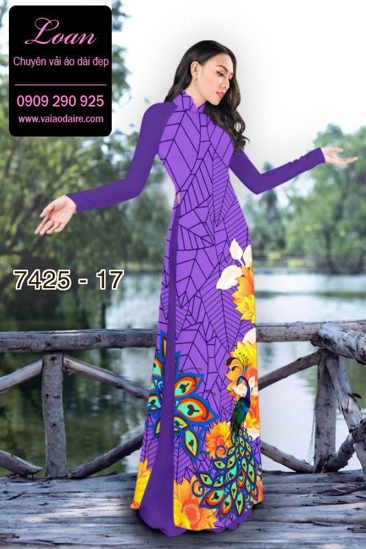 Vải áo dài hoa văn nguyên áo Vải áo dài hoa văn nguyên áo