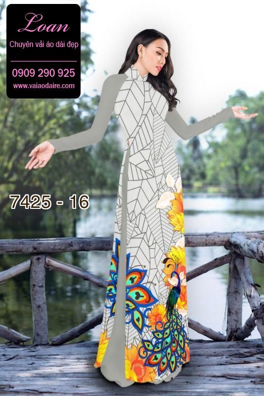 Vải áo dài hoa văn nguyên áo Vải áo dài hoa văn nguyên áo