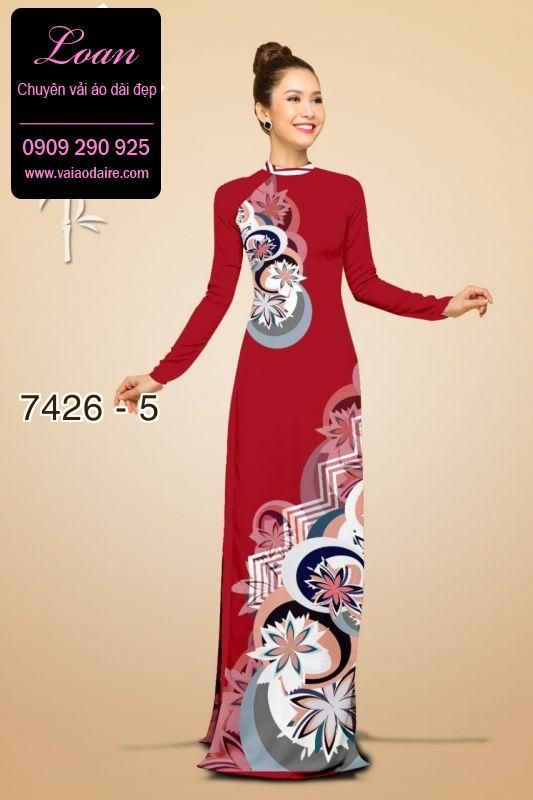Vải áo dài hoa trên dưới Vải áo dài hoa trên dưới