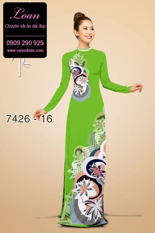 Vải áo dài hoa trên dưới Vải áo dài hoa trên dưới